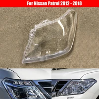 car headlight lens for nissan patrol 2012 2013 2014 2015 2016 2017 2018 headlamp cover car replacement auto shell cover