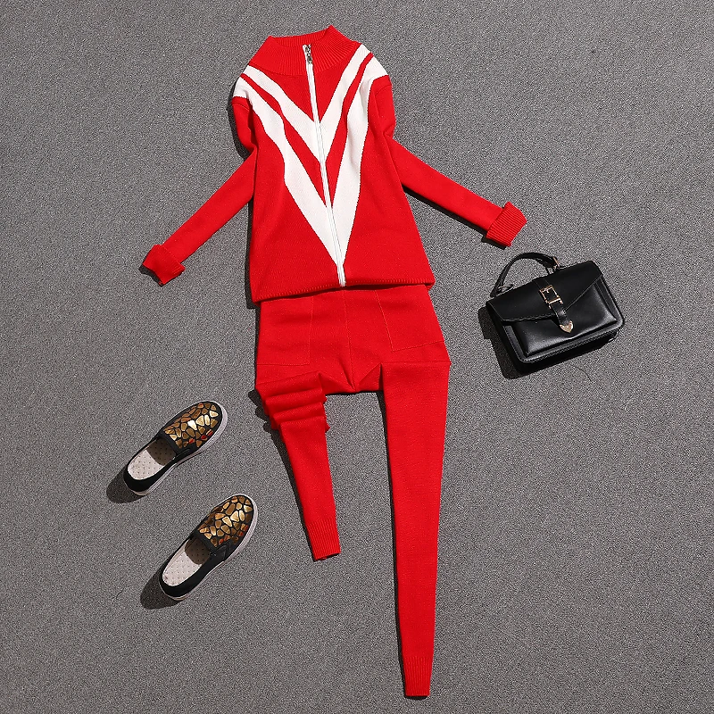 Новое поступление Женский Повседневный комплект из 2 предметов со штанами