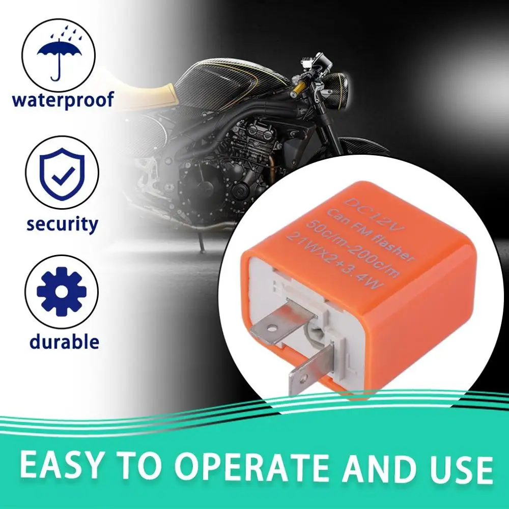 12V 2 Pin Светодиодный проблесковый маячок Регулируемая частота указатель поворота