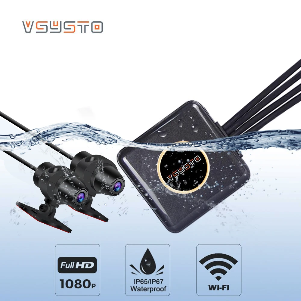 VSYSTO P6FL мотоциклетные видеорегистратор с разрешением full корпус
