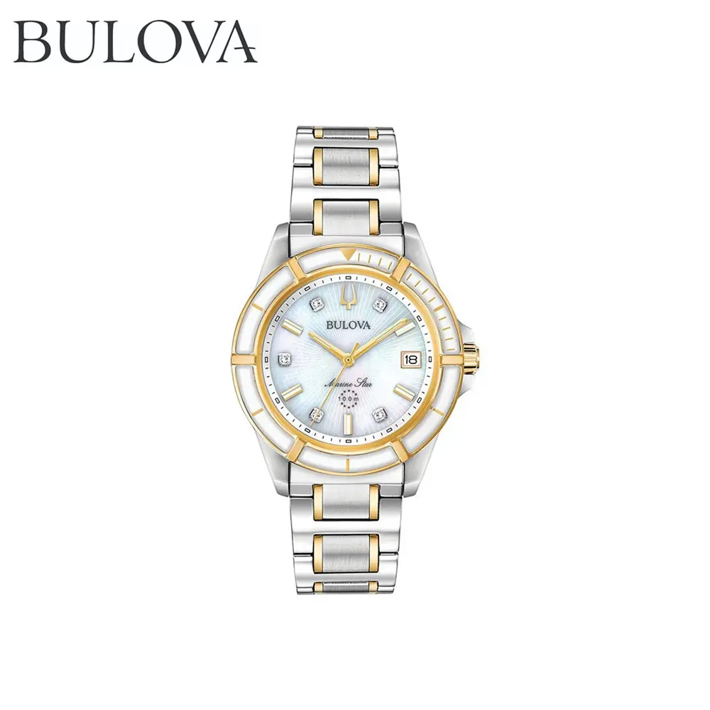 Наручные часы Bulova 98P186 женские кварцевые на биколорном браслете |