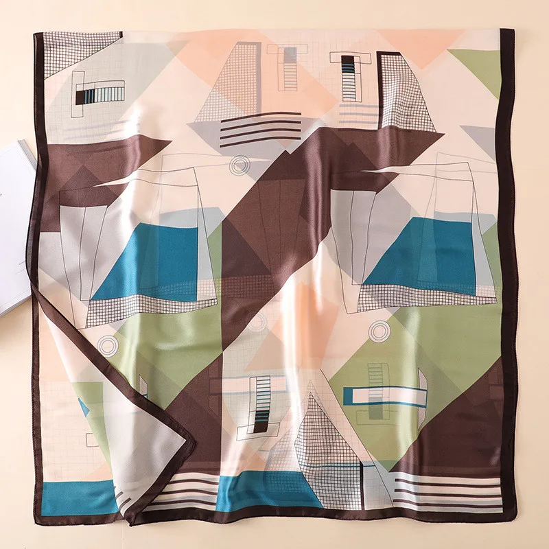 

Chinese Classic Silk Autumn and winter Women New style Fashion print Shawl Popular silk Headscarf Lady Sunscreen Beach scarf