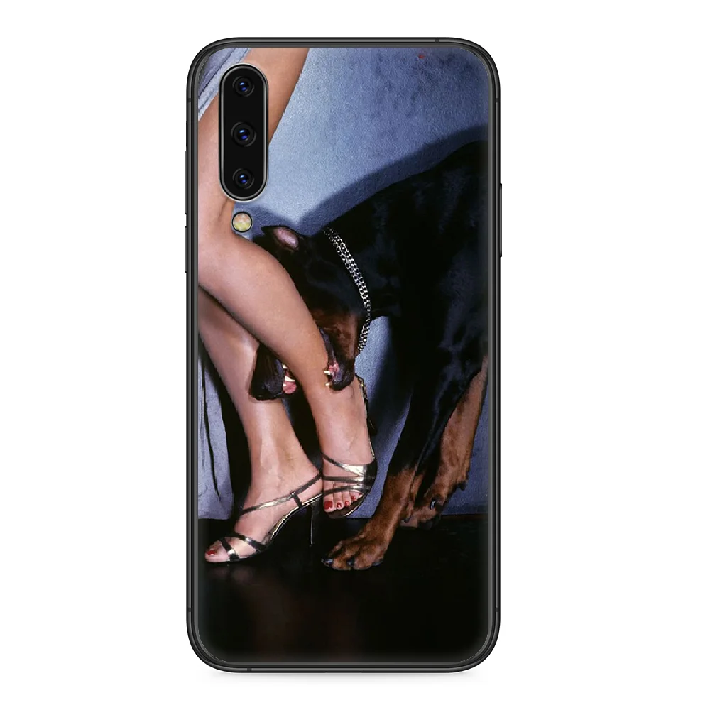 Классный чехол для телефона Doberman dog Samsung Galaxy A 5 10 20 3 30 40 50 51 7 70 71 E S 4G 16 17 18 черный