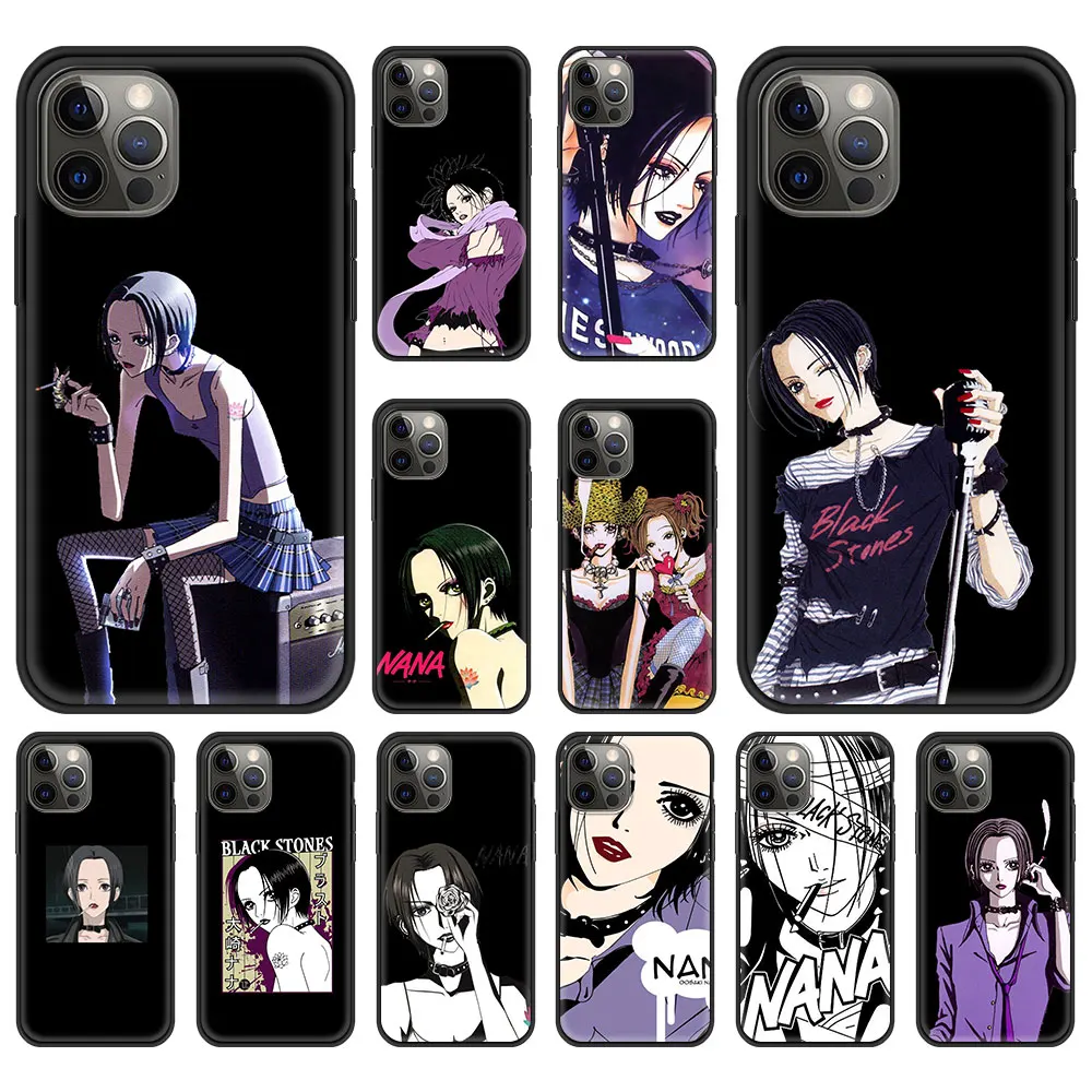 

NaNa osaki Anime Boy Luxury Phone Case For iPhone 13 12 11 Pro MAX XR X SE XS 7 8 Plus Soft Silicone Black Matte Cover Fundas