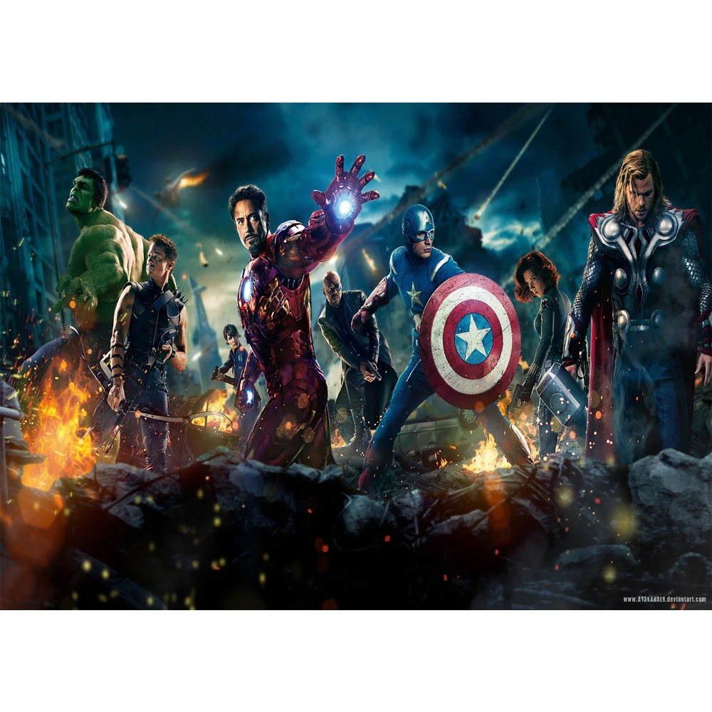 Marvel Мстители фото фон супер герой Battleground фото фон для мальчика декор для вечеринки в честь Дня Рождения для фотостудии реквизит