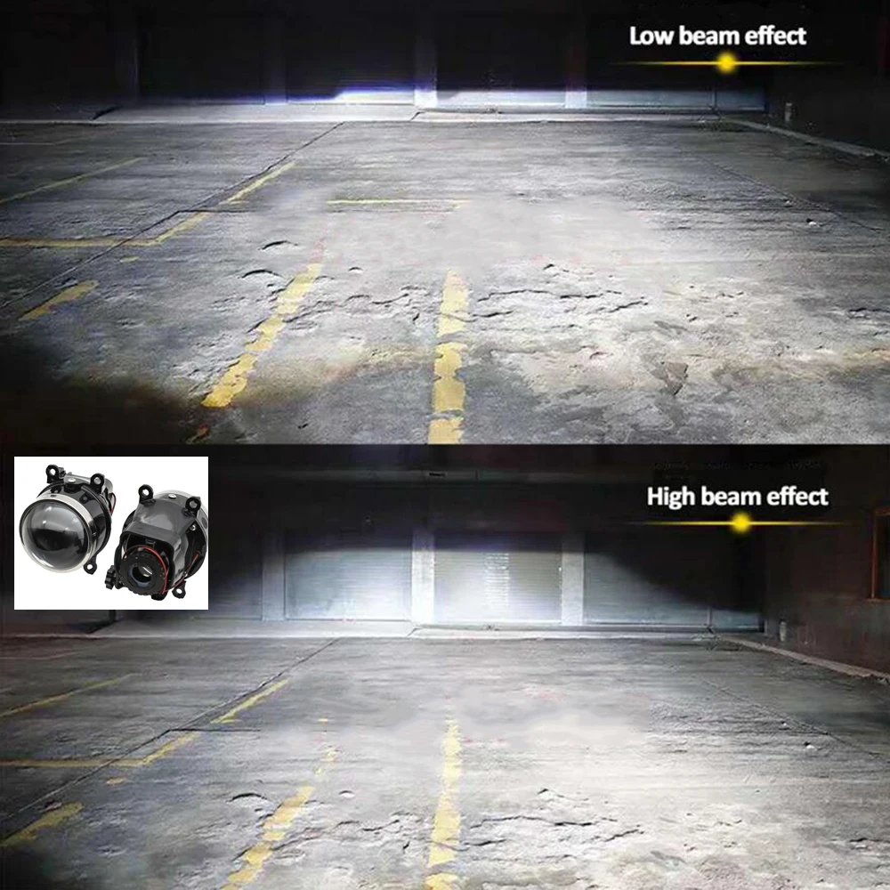 

2pcs Lens HID Bi-xenon Fog Lights Projector Lens Driving Lamps Retrofit For Ford Honda CRV Fit Subaru Renualt Suzuki Swift