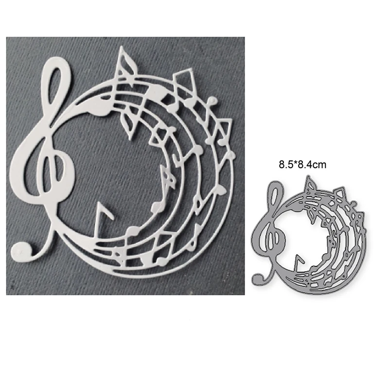 

New Arrival Music Ring Frame Cutting Dies Stencil DIY Scrapbooking Album Paper Card Metal Craft