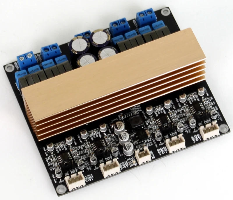 

2020 New DC24-48V 08 * 94MM Class D Luxury Amplifier Board TPA3255 Four-channel High-power Digital Class D Amplifier Board