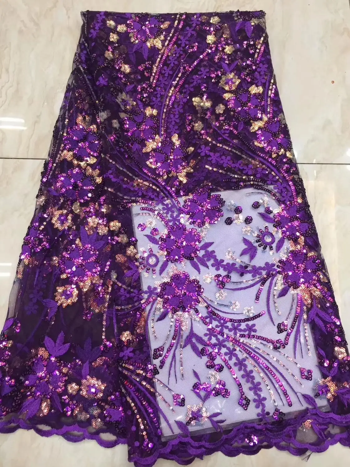 

5yard net tulle Lace Fabric Embroidered Nigerian Lace Fabric 2019 High Quality French Tulle Lace Fabric For Women DPOC135