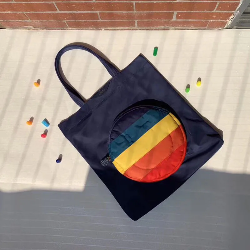 Ayabeni смайлик синяя сумка для мамы покупок через плечо водонепроницаемая ткань Ins