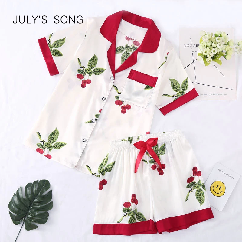 JULY'S SONG женская пижама из искусственного шелка комплект 2 предметов с коротким