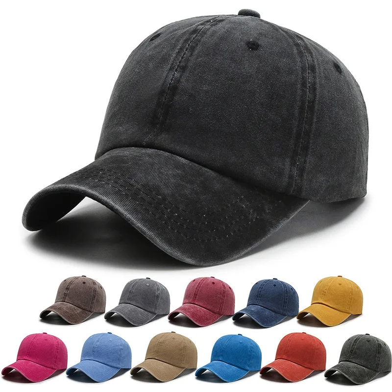 

New Fashion Women Men Cotton Baseball Caps Summer Unisex Solid Color Plain Curved Sun Visor Hip-Hop Cap Hat Women Adjustable Cap