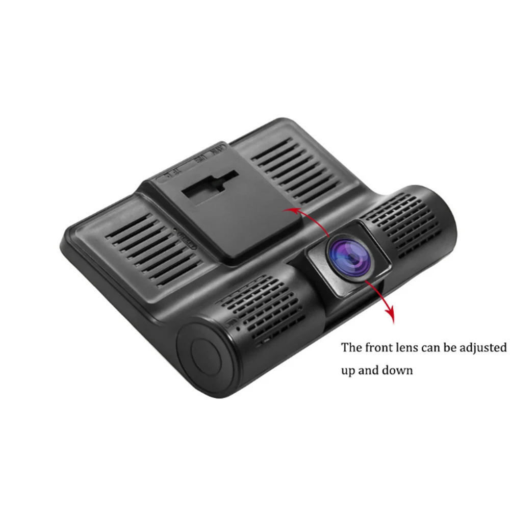 Новейший автомобильный видеорегистратор с 3 объективами s 4 0 дюйма двумя заднего