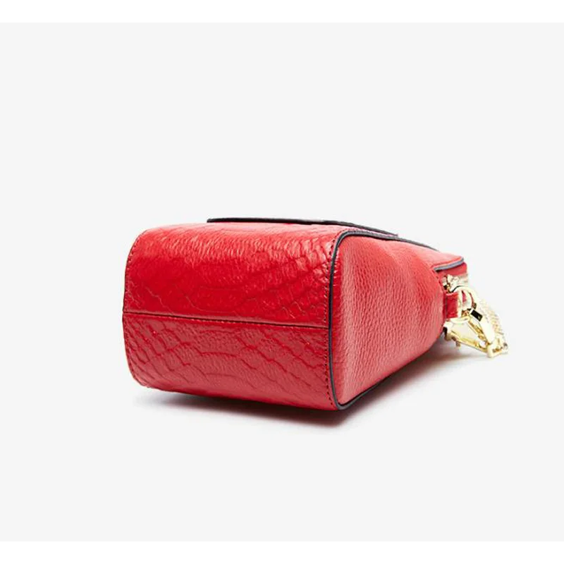 Сумка женская из натуральной кожи с тиснением крокодил | Багаж и сумки