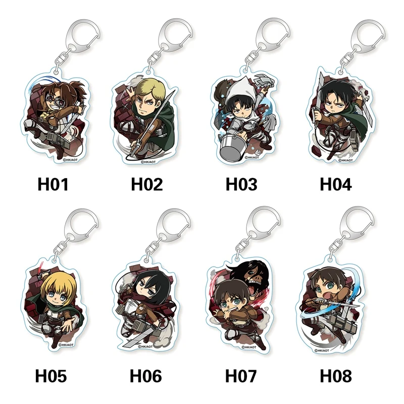 Брелок для ключей в стиле аниме Атака Титанов милый мультяшный автомобильный