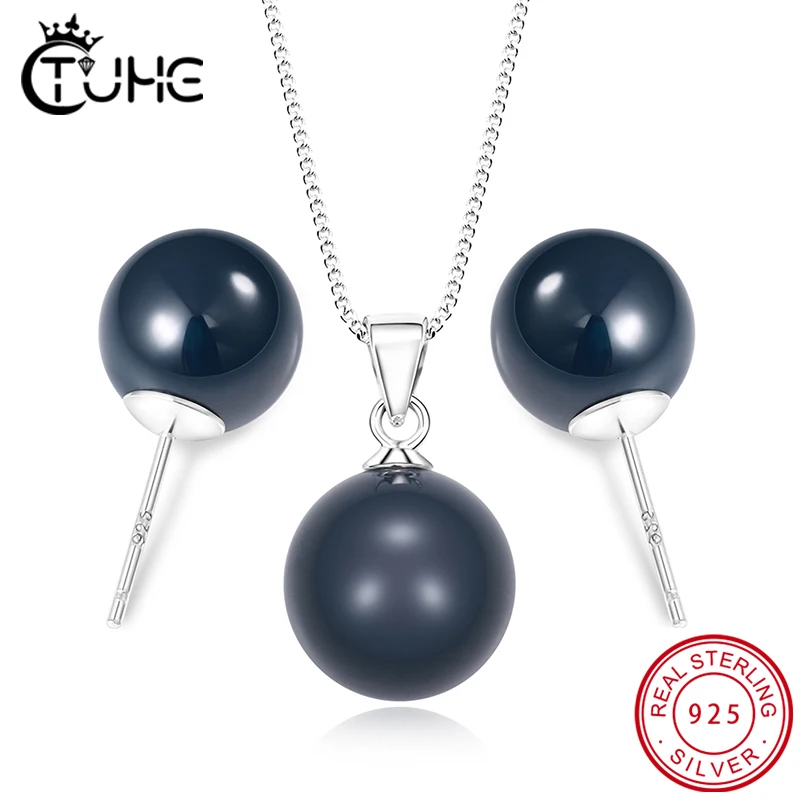 Комплект из колье и серёг серебра 925 пробы | Украшения аксессуары