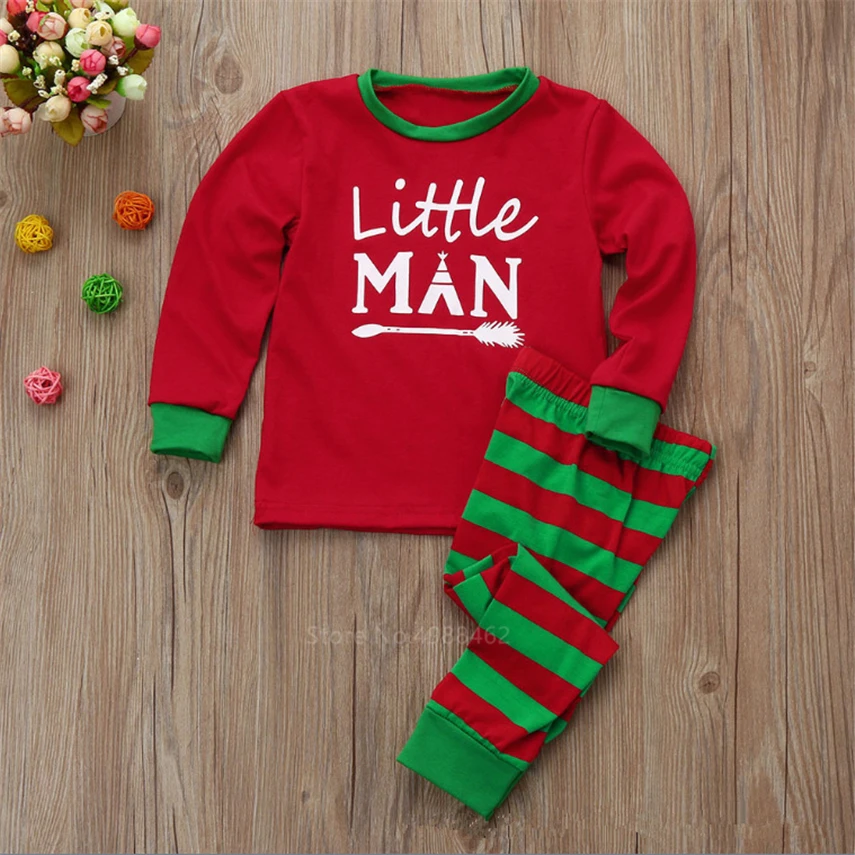 Рождественские пижамы для маленьких девочек и мальчиков семейный образ