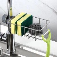 faucet holder soap drainer shelf basket durable stainless steel sink drain rack sponge storage organizer kitchen accessories