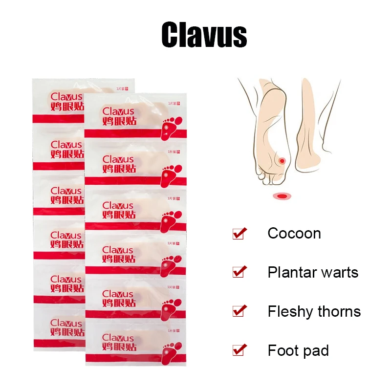 

50PCS Detox Foot Pads Patches Feet Care Medical Plaster Foot Corn Removal Remover Callus Corn Health Foot Corn Patch