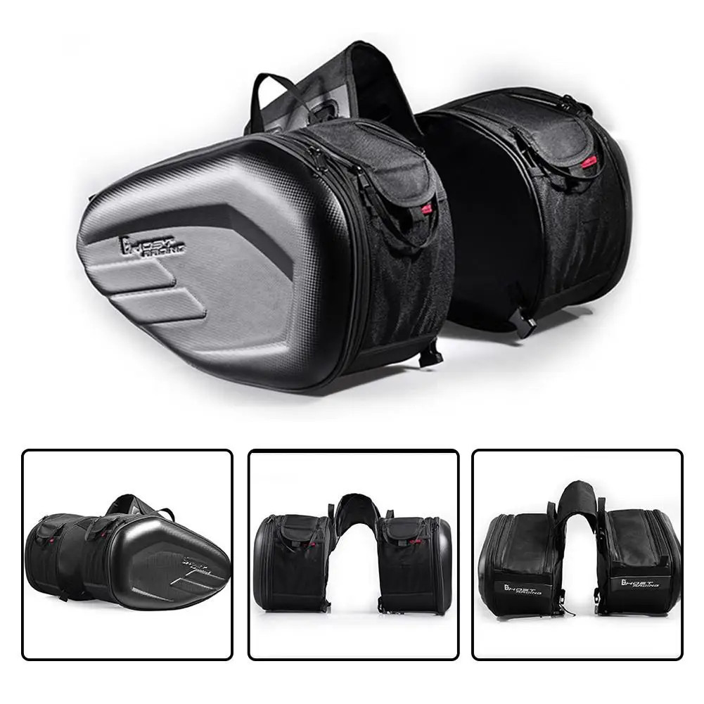 Motorcycle Side Bag Saddle Locomotive Bilateral Helmet Carbon Fiber Multi-Function Travel Riding For |