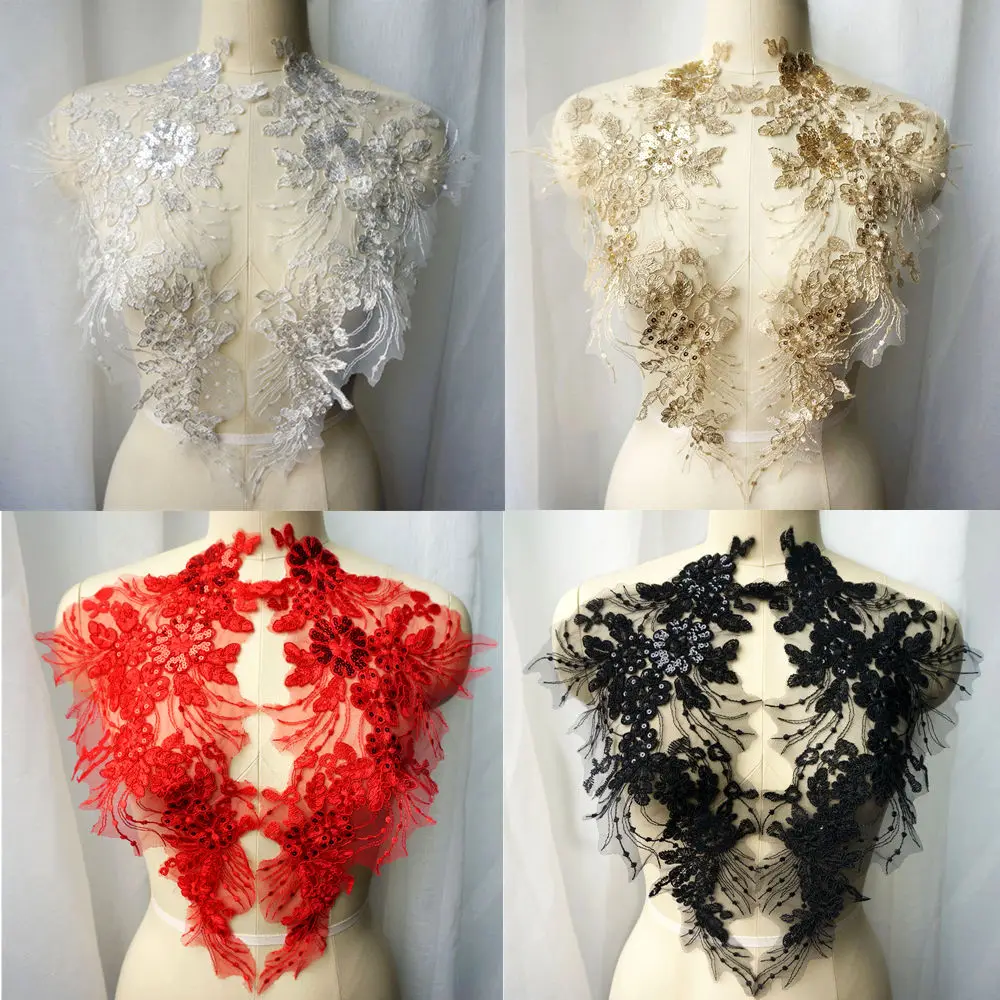 1 пара кружевные блестящие нашивки для платья|Заплатки| |