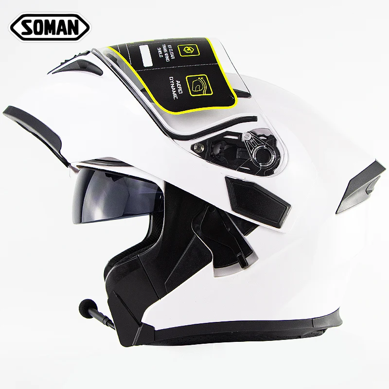 

SOMAN Bluetooth Headset Motorcycle Helmets Headphone Wireless Casco Microphone Control MP3/4 Radio SM-M1