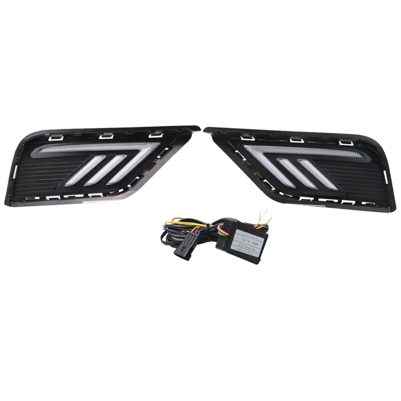 

2Pcs for 2019 Tuyue with Yellow Blue Three-Color Daytime Running Lights Modification