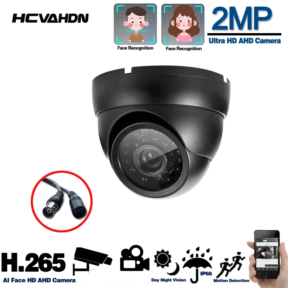 

HD 1080P AHD CCTV Black Camera CCD IR Cut Filter 24 IR Leds 1MP 2MP AHD Camera 720P 1080P Dome Security Analog Cameras Indoor