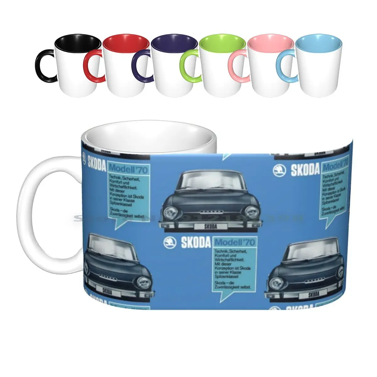 Skoda 1000mb 1970 Ceramic Mugs Coffee Cups Milk Tea Mug Skoda Estelle 1000 1000mb Rear Engine Small Family Car Cars Classic