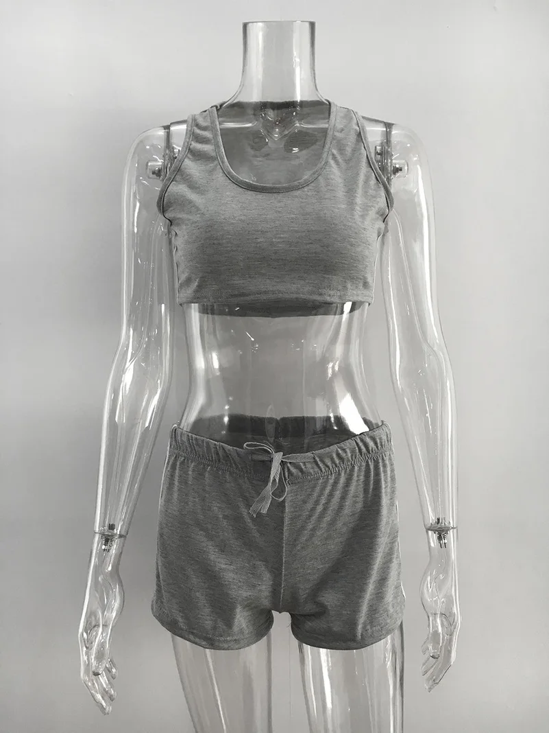 

Crop top lace up solid Suit Set 2019 Women Tracksuit Two-piece Sport Style Outfit Jogging Sweatshirt Fitness Lounge Sportwear