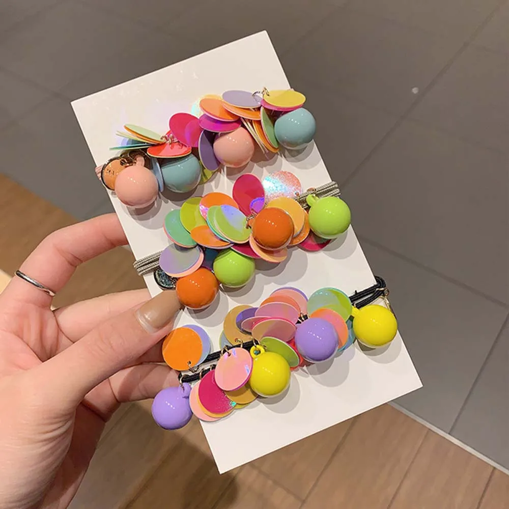 Милые женские веревочки для волос головные уборы модные милые эластичные кольца