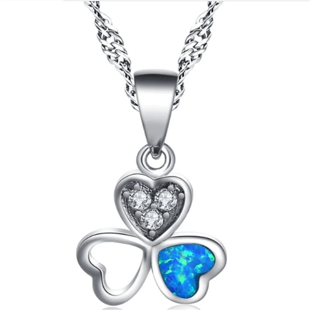 

Popular Necklace Lover Romantic Lucky Gift Fashion Four-leaf Clover Pendant Pendant Heart-shaped Jewelry Jewelry Wholesale