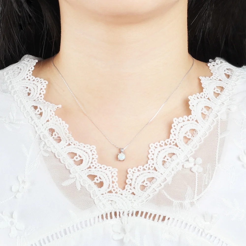 

Fashion Cute Round necklace earring Jewelry Set Trendy Women Pendant Necklace & Stud Earring set for girl best gift