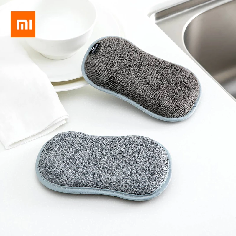 2 шт. Xiaomi Mijia JotunJudi Двухсторонняя щетка для мытья посуды для чистки мягкой и царапины, щетка для чистки кухни