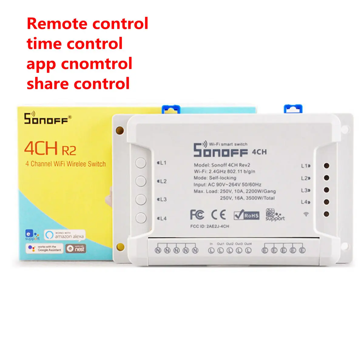 Sonoff 4CH R2 беспроводной многоканальный wifi переключатель независимый пульт дистанционного управления умный дом автоматизация модуль управления Лер 220 В