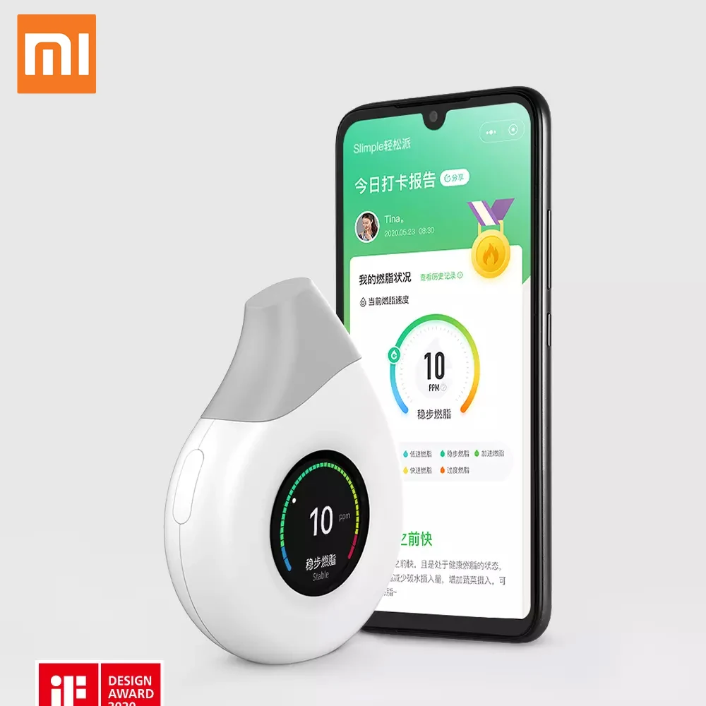 

Умный дыхательный кетоновый детектор Xiaomi SLIMPLE, детектор жира для проверки распада жира и потери веса, инструменты для подключения к мобильн...