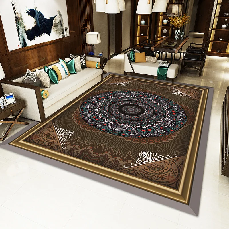 

Carpets Persian Vintage Carpet for Living Room Bedroom Mat Non-Slip Area Rugs Absorbent Boho Morocco Ethnic Retro Carpet