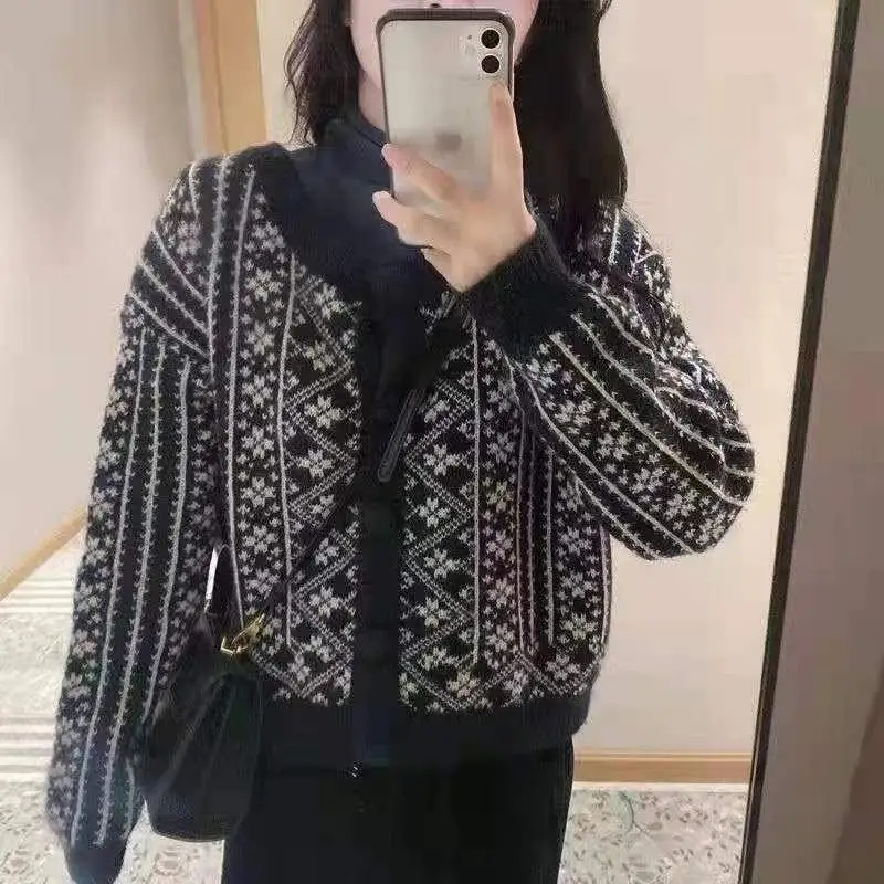 

Autumn Top Women's 2021 New Fashion Long Sleeve Thin Knitted Cardigan Loose Lazy Chic Sweater