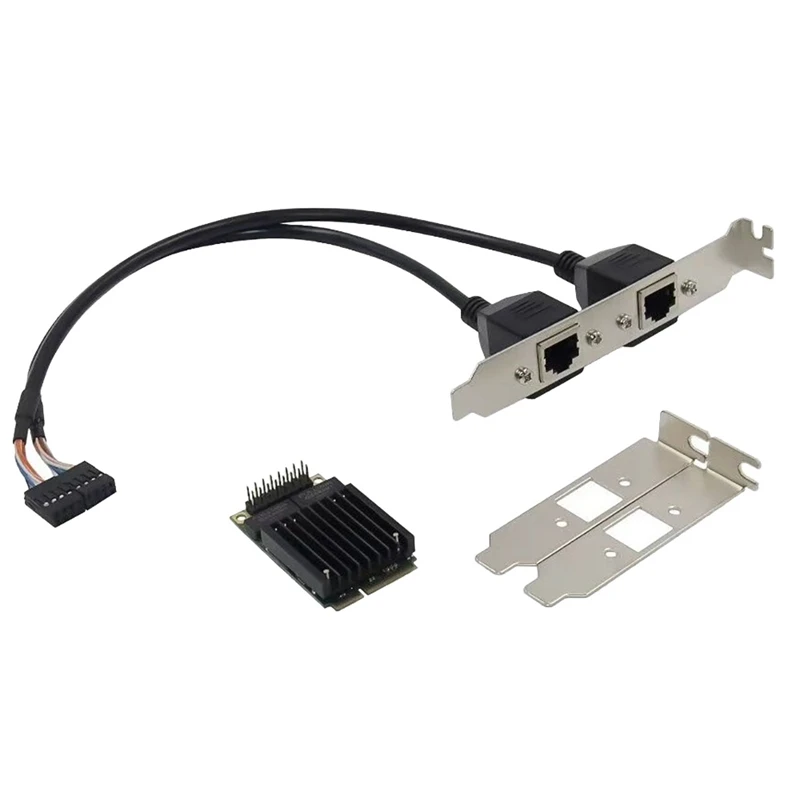 

MINI PCIE гигабитная сетевая карта для 82583 MINI PCIe 1000M RJ45, Двухпортовая Ethernet-Серверная сетевая карта для ПК