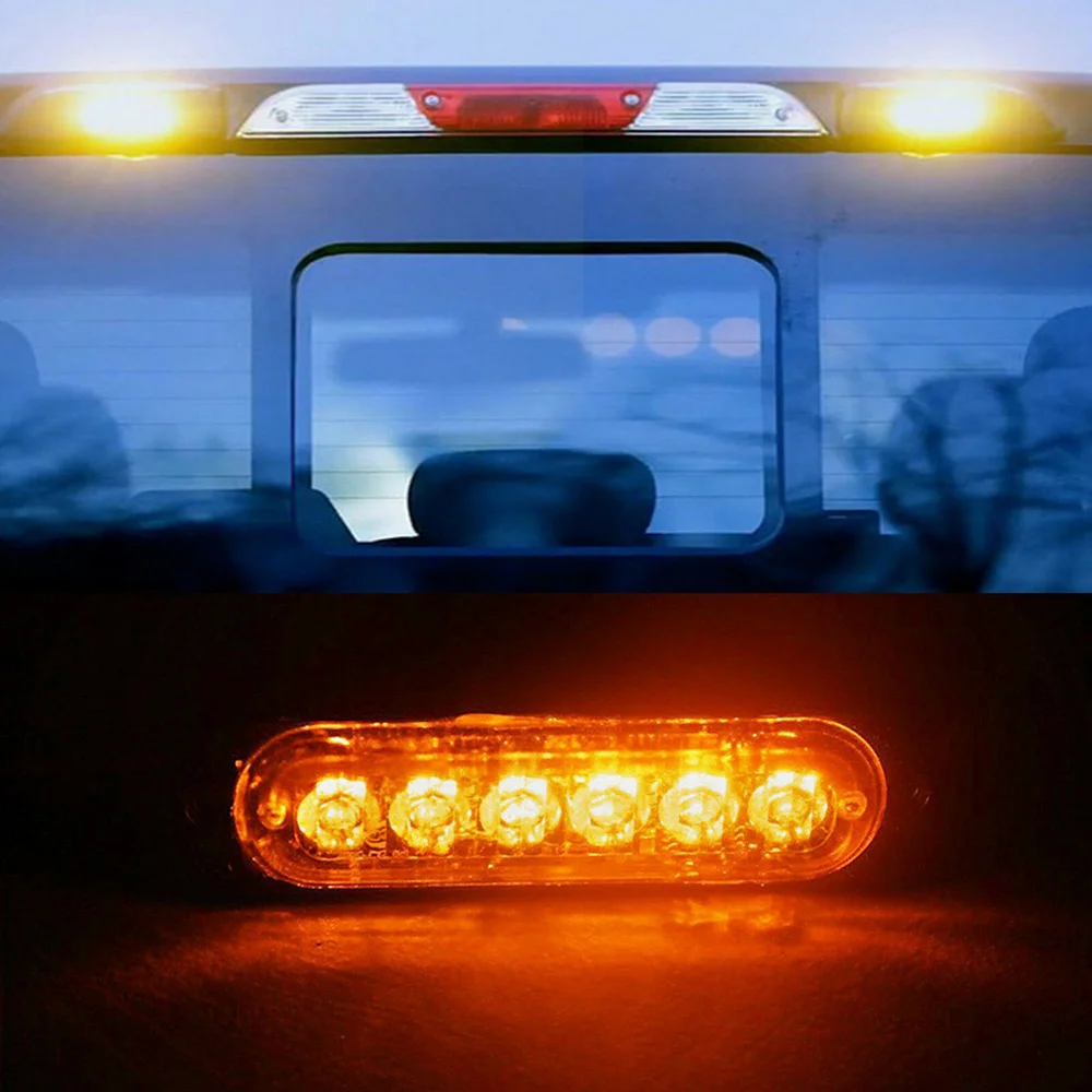 Водонепроницаемая автомобильная светодиодная сигнальная лампа TiOODRE желтая
