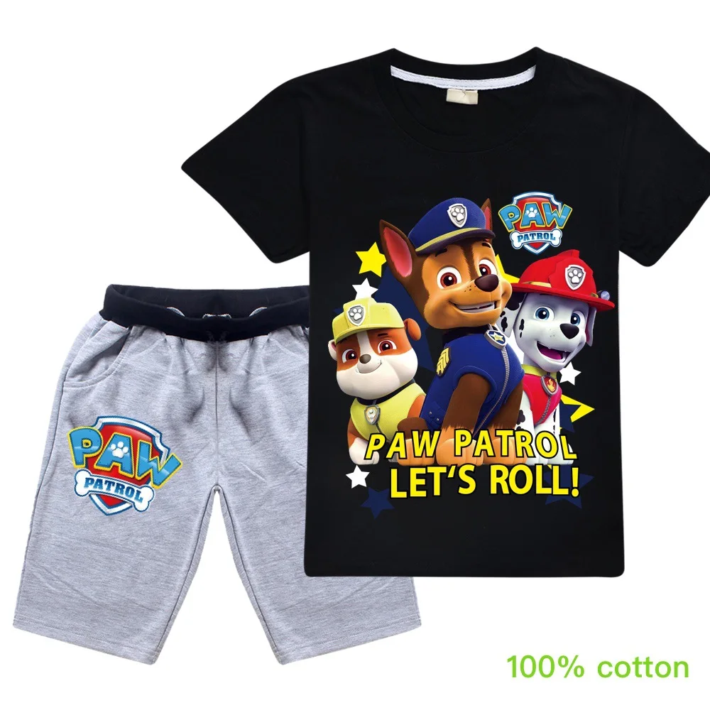 С принтом из мультфильма Щенячий патруль Детский костюм для мальчиков комплект