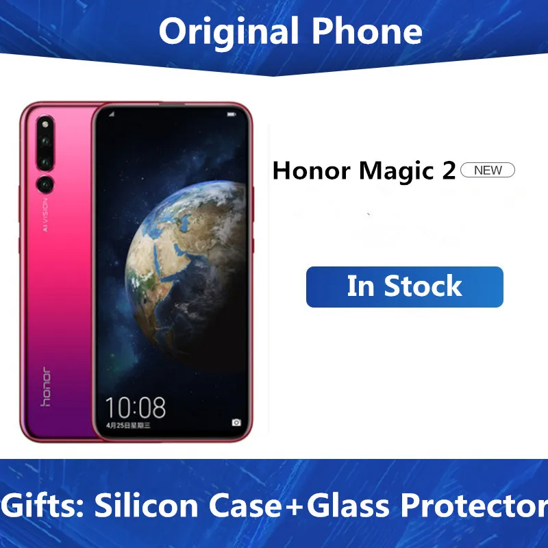 DHL Быстрая HuaWei Honor Magic 2 4 г сотовый телефон Kirin 980 Android 9,0 6,3" FHD 2340X1080 8 Гб оперативная память 256 Встроенная NFC 6 камера