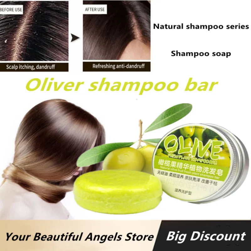 

Olive Essence Natural Formula Women Hair Care Improve Dandruff Balancing Grease Nourishing Improve Hair Loss Shampoo Bar
