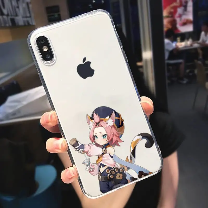 

Japan anime genshin impact Phone Case Transparent soft For iphone 5 5s 5c se 6 6s 7 8 11 12 plus mini x xs xr pro max
