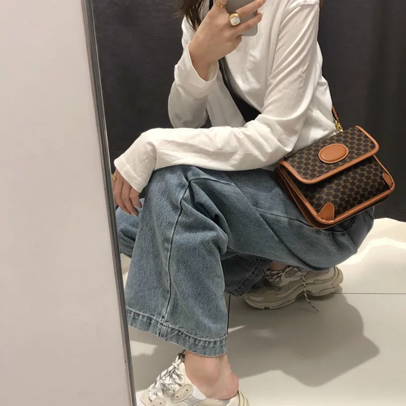 

Houndstooth Small Plaid Bucket Bag for Women 2021 Fashion Handbag Purse Imperial Luxury Design Women Small Crossbody Bag