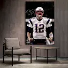 Том Брэди патриоты, холст с автографом, художественный плакат и Настенная картина, печать, современный семейный декор для спальни, плакаты