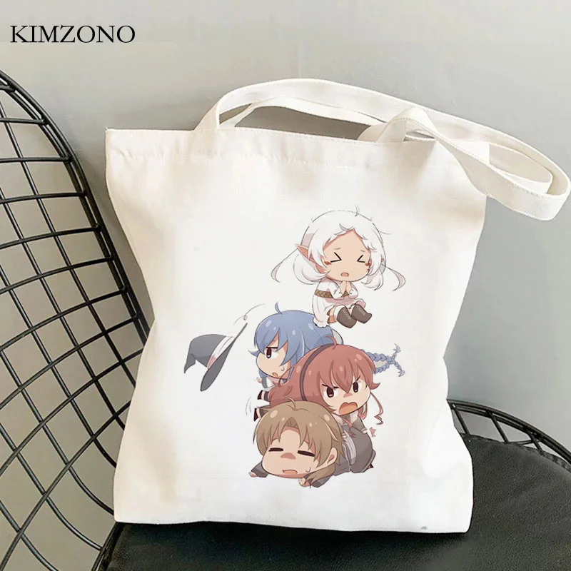 

Сумка для покупок Mushoku Tensei, Экологически чистая холщовая Хлопковая сумка для покупок, складная сумка-тоут