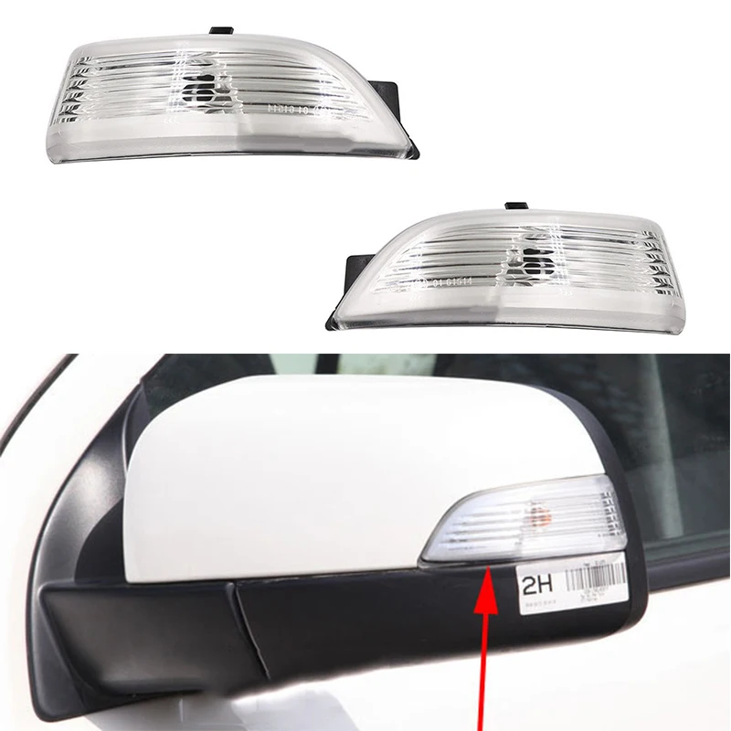 Luz de señal de espejo retrovisor izquierdo y derecho, cubierta de lámpara de giro para Ford Everest 2016, 2017, 2018, 2019, RANGER 2018-2019