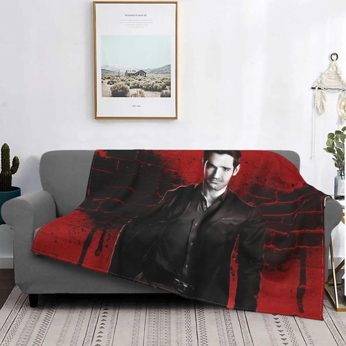 

Tom Ellis Blankets Flannel Decoration Crime Lucifer Morningstar Lightweight Thin Throw Blanket for Home Outdoor Bedspreads