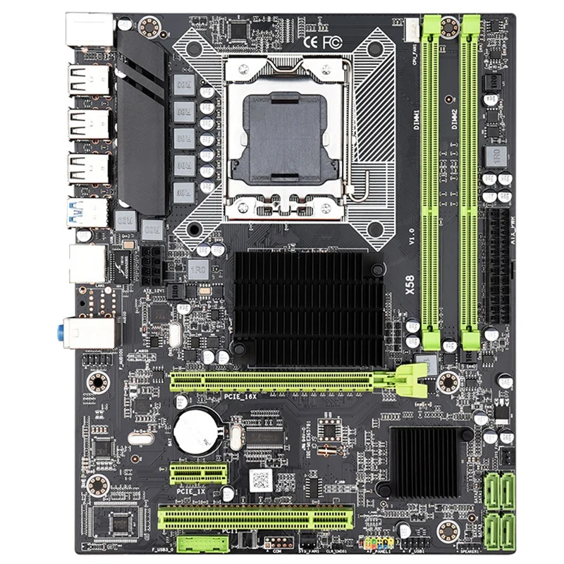 X58 LGA 1366 материнская плата LGA1366 поддержка REG ECC DDR3 и Xeon процессор USB3.0 AMD RX